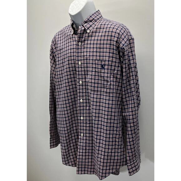 Ralph Lauren Men’s M Blake Button Down Shirt Red White Blue Preppy Casual EUC - Picture 2 of 6